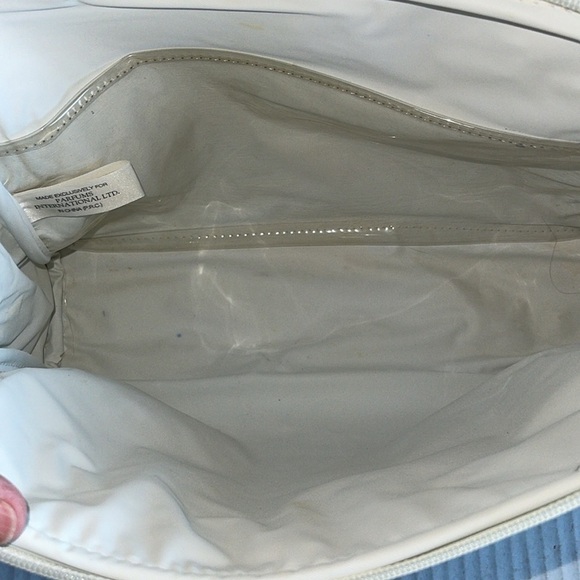 Chloe’ Cream Satiny Exterior Cosmetic Bag - Picture 3 of 7